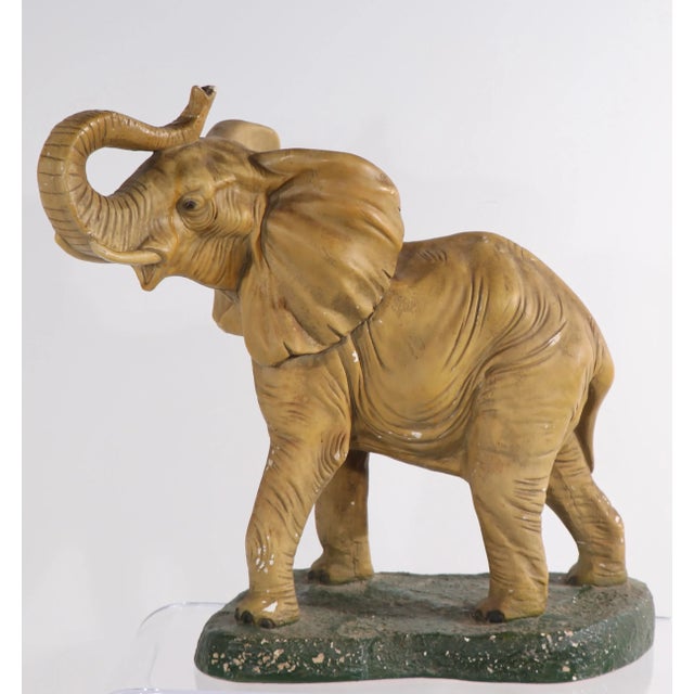 Vintage Chalkware Elephant Statue att.to Marwall For Sale - Image 11 of 11