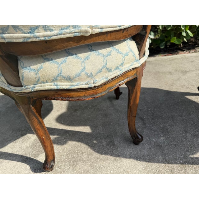 Antique French Louis XV Style Walnut Bergère Armchairs, a Pair For Sale - Image 18 of 18