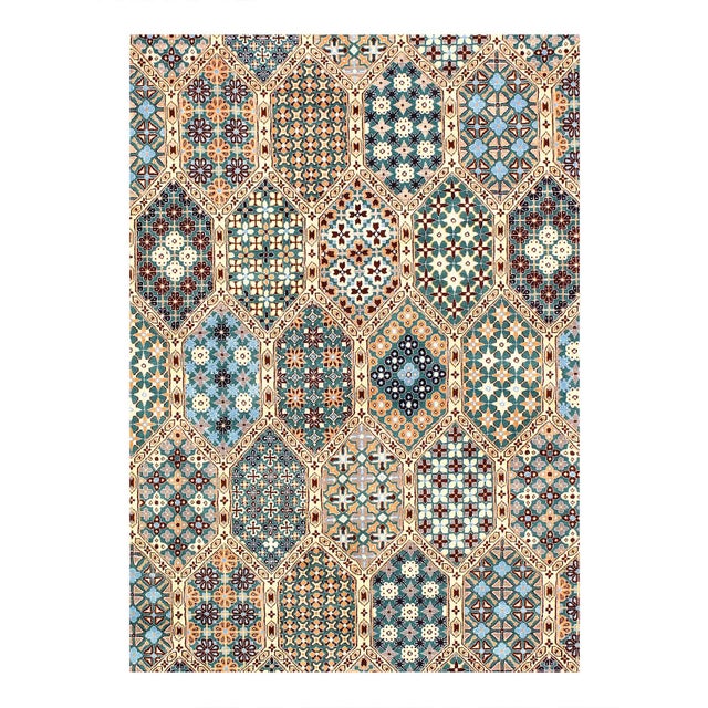 Nain rugs are renowned for their detail and fine use of outlining along the central motifs. Breaking from the classical...
