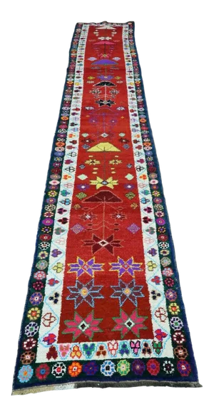 Oversized Vintage Turkish Rug Runner - 29"x158"