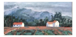 Vineyard Vines, Modern Impressionist Plein‑Air Landscape