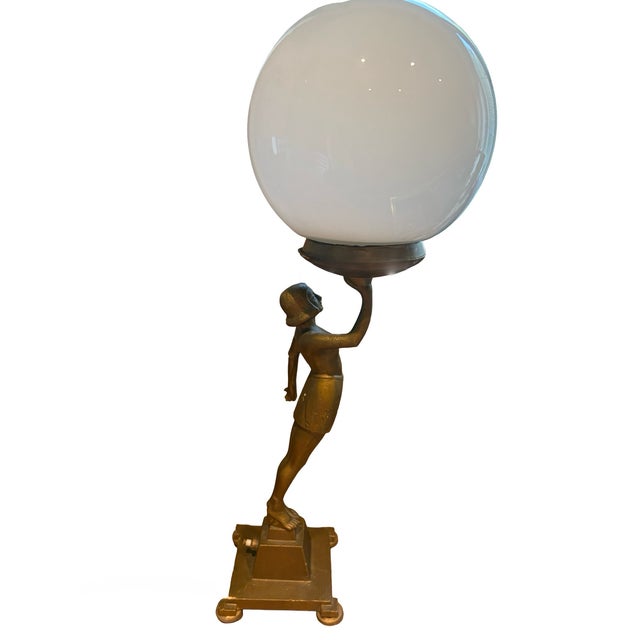 Art Deco Figural Banksway Lamp, 1930s For Sale - Image 13 of 13