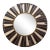 Modern Mirror With Shagreen, Shell and Bronze Patina Brass Details by R&y Augousti For Sale