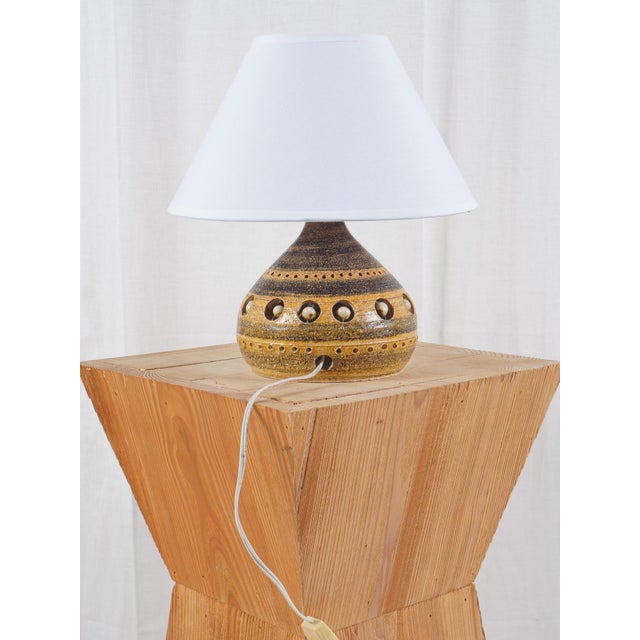 Georges pelletier (1938 - 2024) lamp france, circa 1960 ceramic h: 14 cm / d: 14 ​​cm total h: 27 cm excellent overall...