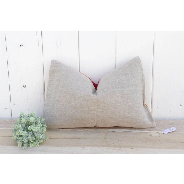 Textile Ambadi Silk Phulkari Pillow For Sale - Image 7 of 9