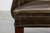 1980s Mid-Century Modern Wing Back Chair in Green Leather, 1980s For Sale - Image 5 of 15