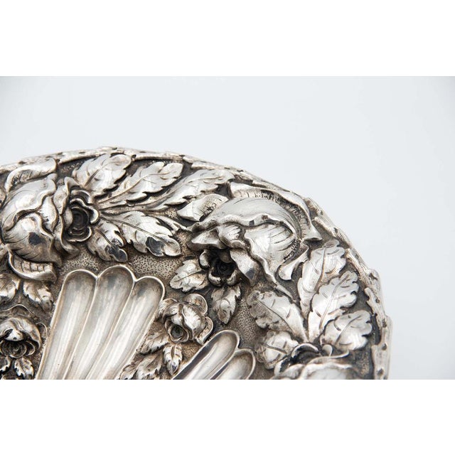 Oval Silver Fruit Bowl Centerpiece For Sale - Image 3 of 4