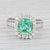 2010s 2.59ctw Emerald Diamond Halo Engagement Ring 18k White Gold Size 6 Gia For Sale - Image 5 of 8