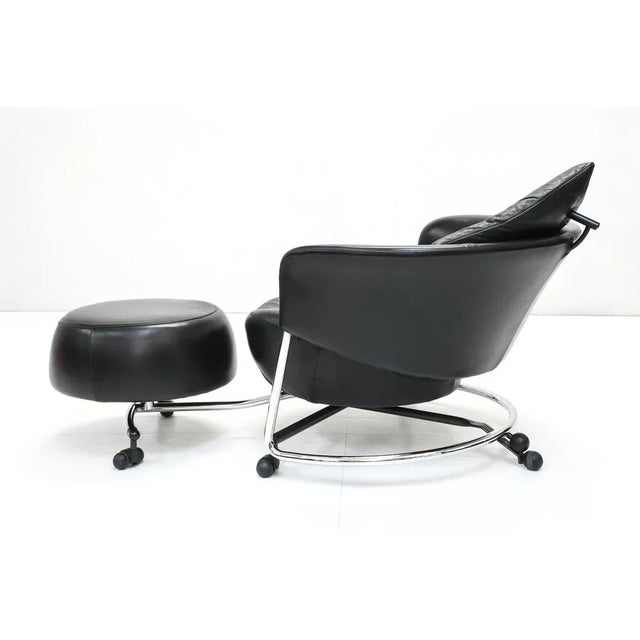 Adjustable Leather Girotonda Lounge Chair by Francesco Binfaré for Cassina, 1990s For Sale - Image 9 of 14