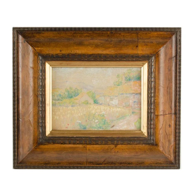 Mid 20th Century "Country Cottage" Impressionist Style Landscape Oil Painting, Framed For Sale - Image 9 of 9
