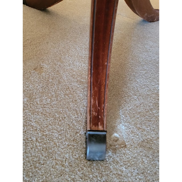 1940s Morganton Furniture Flame Mahogany Double Pedestal Dining Table--Seats 8-10 For Sale - Image 10 of 16