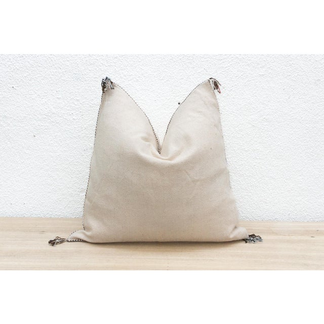 Textile Oasis Linen Large Silk Rug Pillow For Sale - Image 7 of 8