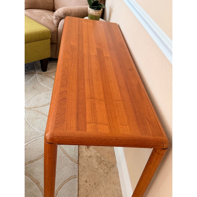 Mid-Century Modern 1970s Danish Modern Teak Console Table by Sannemanns Møbelfabrik For Sale - Image 3 of 12