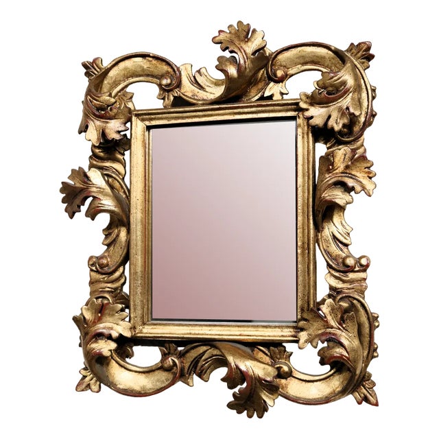 Baroque Hand Carved Frame Complete with Mirror, 1980s For Sale