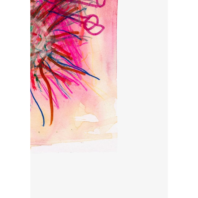 "Outsider" Abstract Expressionist Pink Giclee Print - For Sale - Image 4 of 7