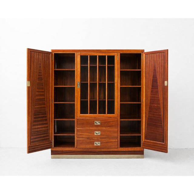 Metal Art Nouveau Bookcase by Julius & Josef Herrmann For Sale - Image 7 of 9