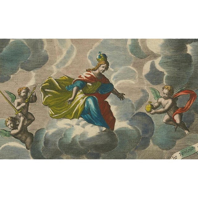 Paper Müller, Allegory for Dutch Victory over France, Hand-Coloured Print, 1750 For Sale - Image 7 of 10
