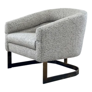1970s Channeled Postmodern Lounge Chair by Kipp Stewart for Directional