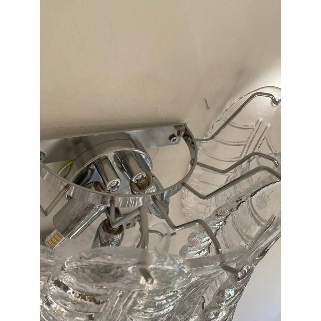 Silver Transparent Felci Murano Glass Sconces by Simoeng, Set of 2 For Sale - Image 8 of 12