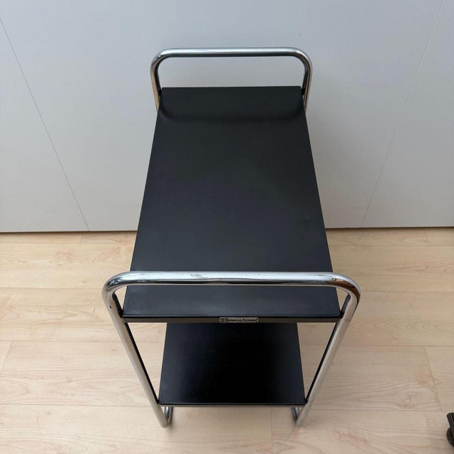 Steel Tube Side Table in Black and Chrome from Mauser Werke, Germany, 1950 For Sale - Image 6 of 18