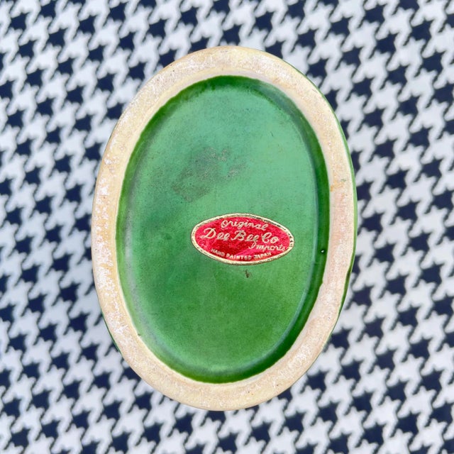 Mid Century Modern Dee Bee Co Green Ceramic Vase For Sale - Image 9 of 11