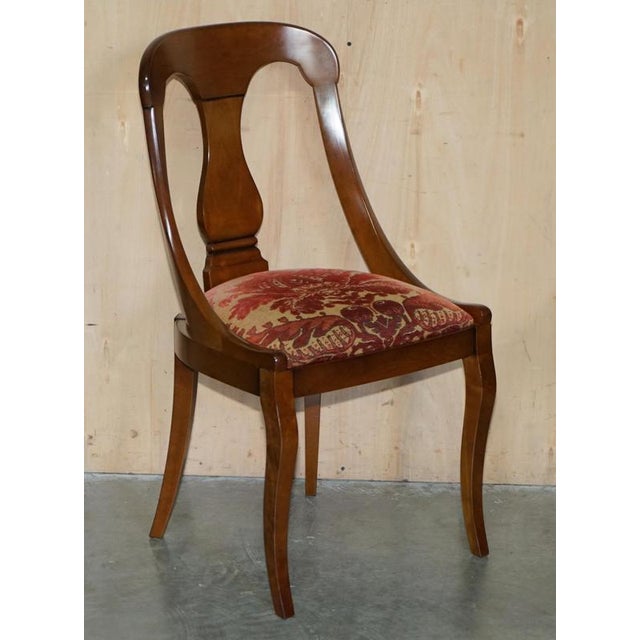 Lovely suite of eight Grange Paris Cherry Wood dining chairs retailed through Harrods London A very good looking and well-...