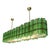 Green Italian Tropical Murano Glass Gold Chandelier by Simoeng For Sale - Image 8 of 9