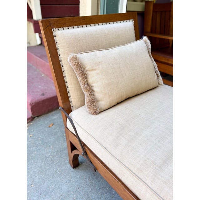Arts & Crafts Formations Walnut Isabella Bench or Daybed For Sale - Image 3 of 11