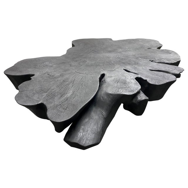 Andrianna Shamaris Biomorphic Sculptural Charred Mango Wood Coffee Table For Sale - Image 15 of 18