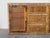 Mid-Century Modern Vintage Coastal Woven Rattan Wrapped Cabinet With Wood Trim & Glass For Sale - Image 3 of 12
