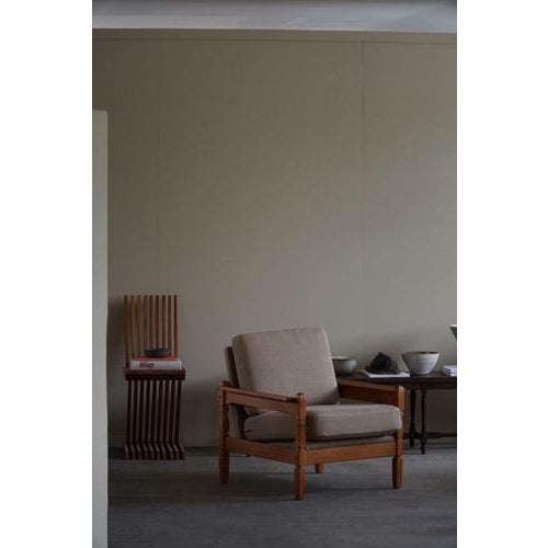 Set of Danish Modern Lounge Chairs in Oak & Linen by Henning Kjærnulf, 1960s For Sale - Image 10 of 18