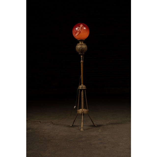 Art Nouveau Late 19th Century Art Nouveau Torchiere Floor Lamp For Sale - Image 3 of 6