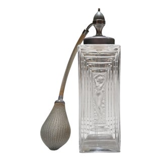 Art Deco Style Lalique French Crystal Nude Perfume Atomizer For Sale