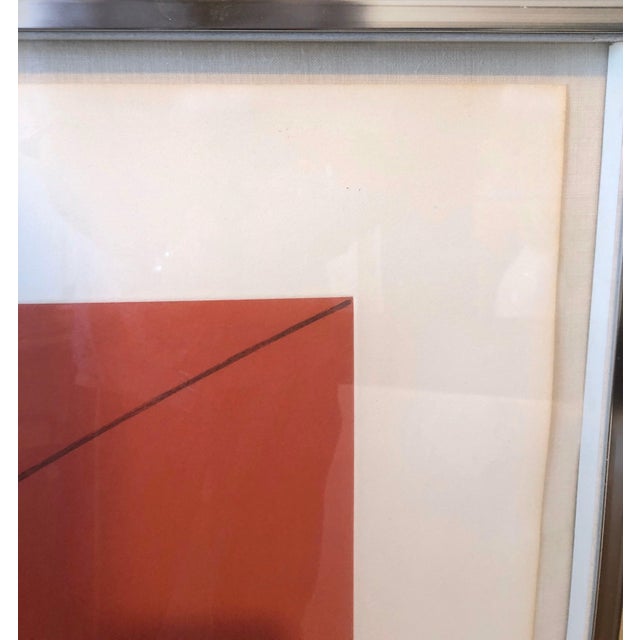 Robert Mangold, Large Aquatint Etching A Red Color MInimalist Abstract Etching Robert Mangold, 1979 For Sale - Image 9 of 11