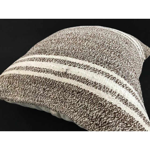 1960s Vintage Handmade Striped Kilim Pillow, 1960 For Sale - Image 5 of 6