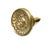 Antique Eastlake round brass field pattern cabinet knob. A screw is attached. One available. The manufacturer and exact...