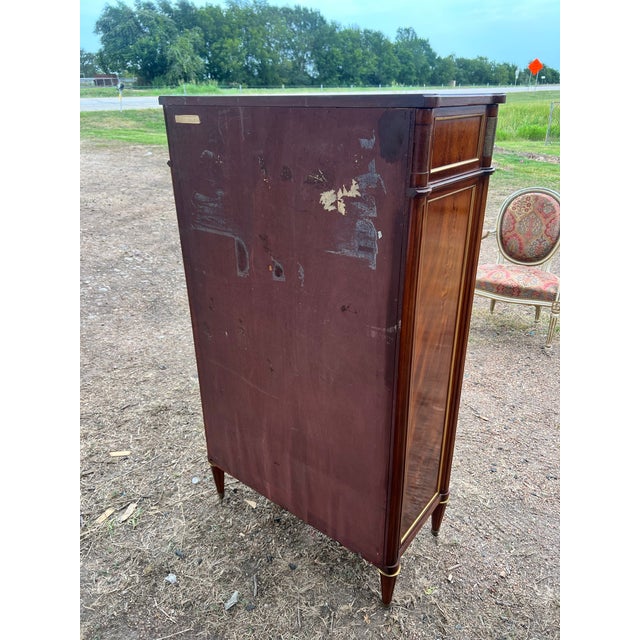 Late 19th Century French Late 19th Century Louis XVI Mahogany Secretaire For Sale - Image 5 of 12