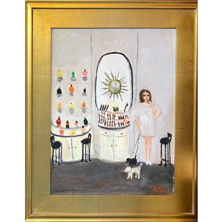 At The Make Up Counter Original Painting by Alice Ford