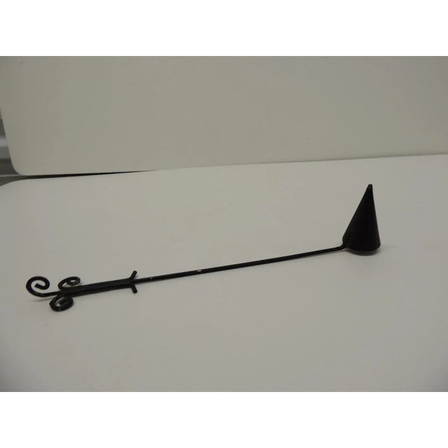 Black Metal Candle Snuffer For Sale - Image 4 of 6