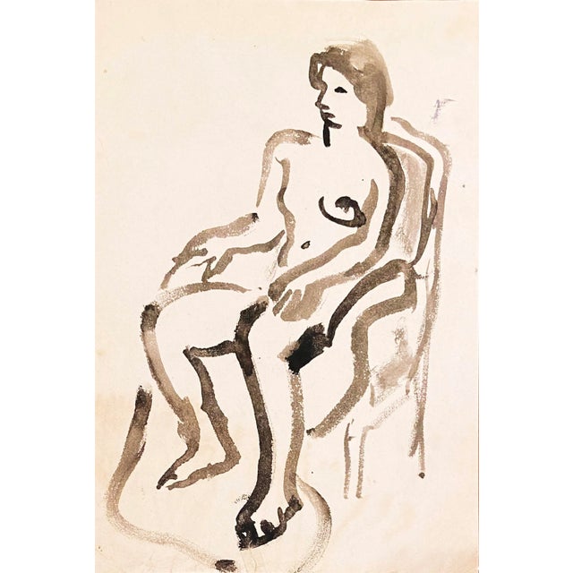 'Seated Nude' by Victor DI Gesu, Paris, Louvre, Academie Chaumiere, Carmel, California, Lacma For Sale In Monterey, CA - Image 6 of 6