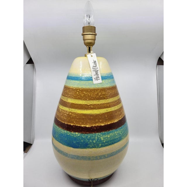 Ceramic Lamp with Côte d'Azur France Decor by Hubert Olivier, 1990s For Sale - Image 10 of 18