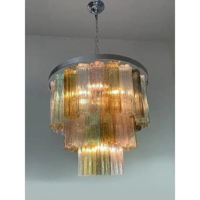 Multicolor Tronchi Murano Glass Chandeliers by Simoeng, Set of 2 For Sale - Image 7 of 11