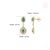 1.68ct Pear-Cut Emerald & Diamond Double Halo Drop Earrings in 14k Yellow Gold- 2 Pieces For Sale - Image 10 of 14
