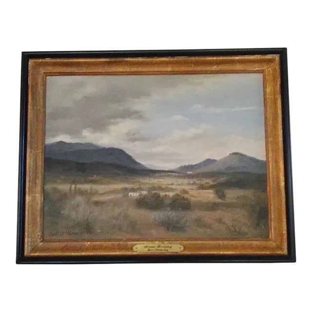 Vintage, 1975 Janet W. Kimberling Landscape Oil Painting - Framed, Signed, 15” X 19” For Sale