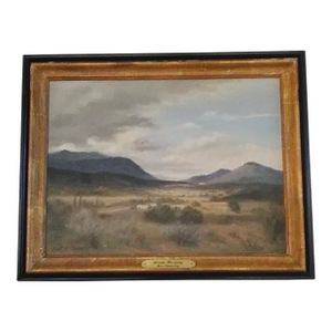 Vintage, 1975 Janet W. Kimberling Landscape Oil Painting - Framed, Signed, 15” X 19”