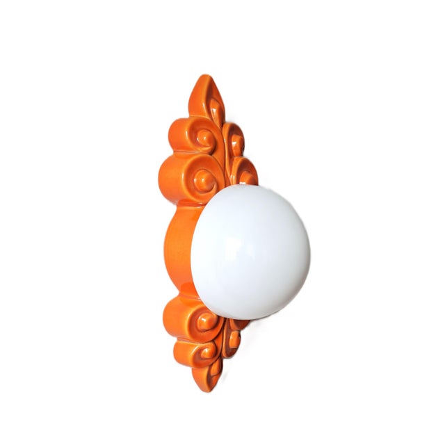 1960s Large Ceramic Wall Lamp, 1960s For Sale - Image 5 of 6