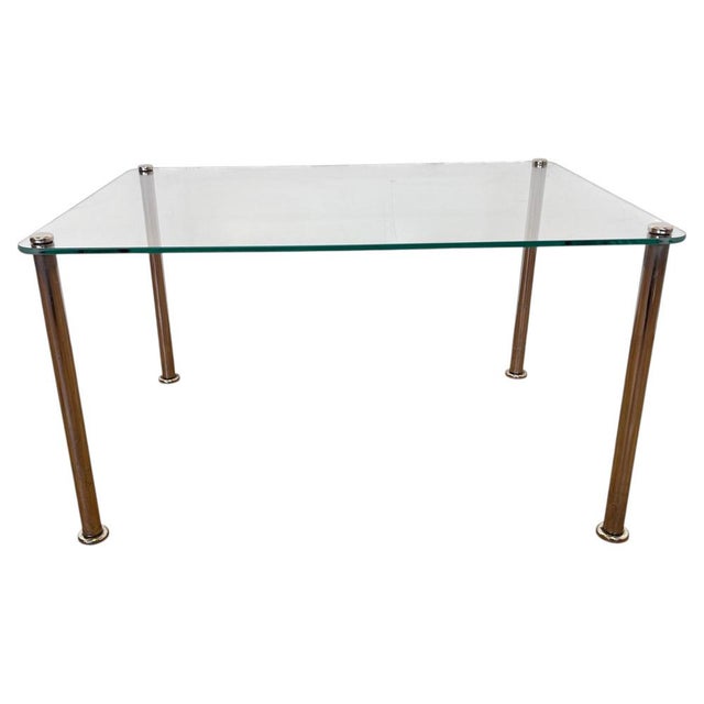 Glass Mid-Century Chrome and Glass Coffee Table, 1970s For Sale - Image 7 of 7
