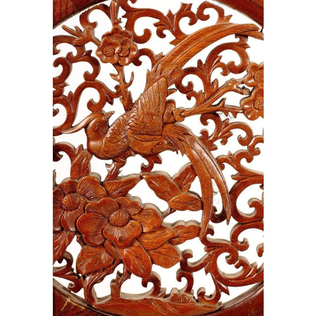 Chinese Antique Chinese Fretwork Panel With Geometric Maze and Bird and Bat Motifs For Sale - Image 3 of 6