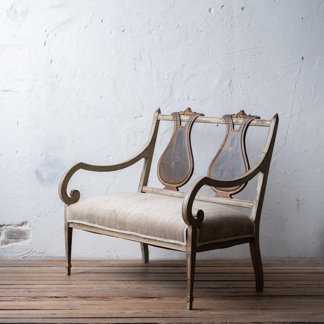 Continental Neoclassical Painted Settee With Orientalist Scenes, C. 1830 For Sale - Image 4 of 18