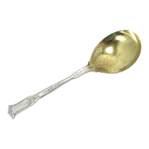 Fine Antique Tiffany & Company Sterling Silver Nut - Almond Scoop Spoon